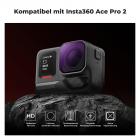 K&F Concept Upgrade-Schraubfilter ND-Filter kompatibel mit Insta360 Ace Pro 2, 6er-Pack PL ND8 ND16 ND32 ND64 ND128 Polarisationsfilter Neutraldichtefilter Action-Kamera-Zubehör, mehrfach vergütetes HD-Optikglas