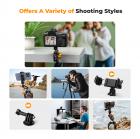 Stativsett 60" karbonfiberkamerastativ, superlett kompakt reisestativ med 360° kulehode A225C0+BH-25L og multifunksjonelt superklemmesett