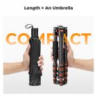 Treppiede per Fotocamera in Fibra di Carbonio da 60", treppiede da viaggio compatto super leggero con testa a sfera a 360 gradi, piastra a sgancio rapido, monopiede staccabile, capacità di carico 8 kg per SLR DSLR A225C0+BH-25L