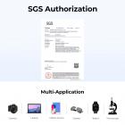 94"/2,4 m overheadkamerastativ i aluminium, videostativ, tverrgående midtsøyle, 10 kg belastning, med avtakbart monopod for DSLR-kamera, T254A8+BH-28L (SA254T1) + sett med rengjøringskluter 15*15 cm