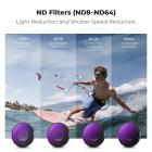 K&F CONCEPT ND Filter Set Compatible with DJI Osmo Nano Vlogging Camera, 4 Pack Multicoated HD Optical Glass ND8 ND16 ND32 ND64 Filters, Action Camera Lens Accessories