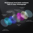 K&F CONCEPT HD CPL ND Filter Kit Compatible with DJI Osmo Action 6 Essential Combo, CPL ND8 ND16 ND32 ND64 ND256 Screw On Fit Action Camera Neutral Density Polarising Filter Optical Glass Multi-Coated