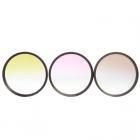 Filtros 77mm Naranja,Azul,Gris,Rojo,Verde,Púrpura,Rosa,Amarillo,Marrón