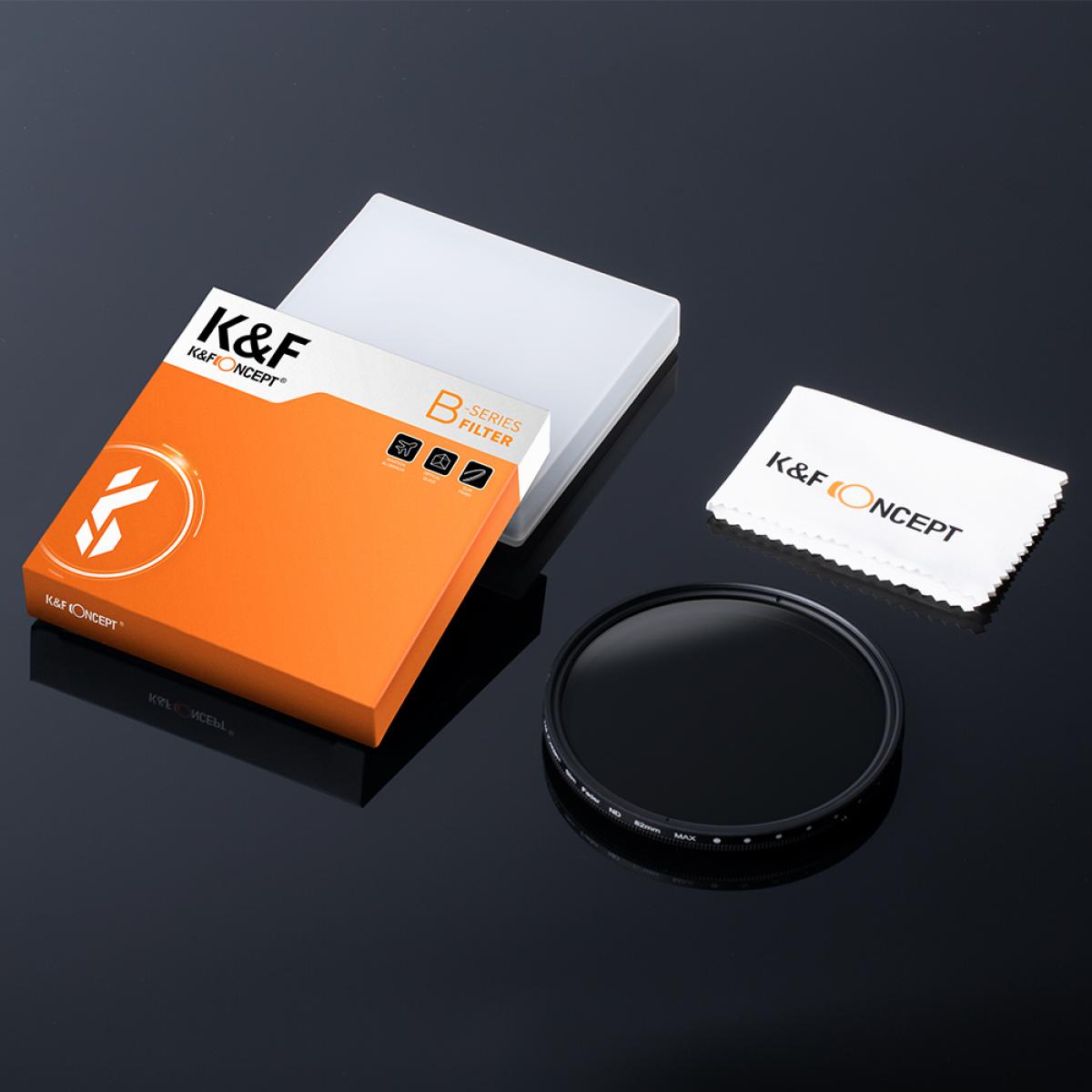 Variable ND Filter ND2 to ND400 neutral density filter Adjustable K&F