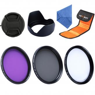 Filtros 55mm UV + CPL + FLD