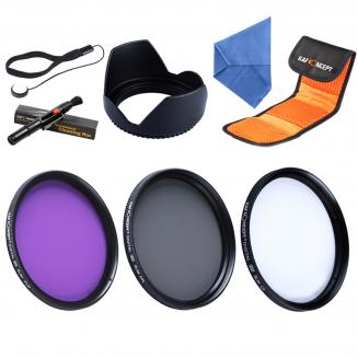 Kit Filtro 62mm UV, CPL, FLD