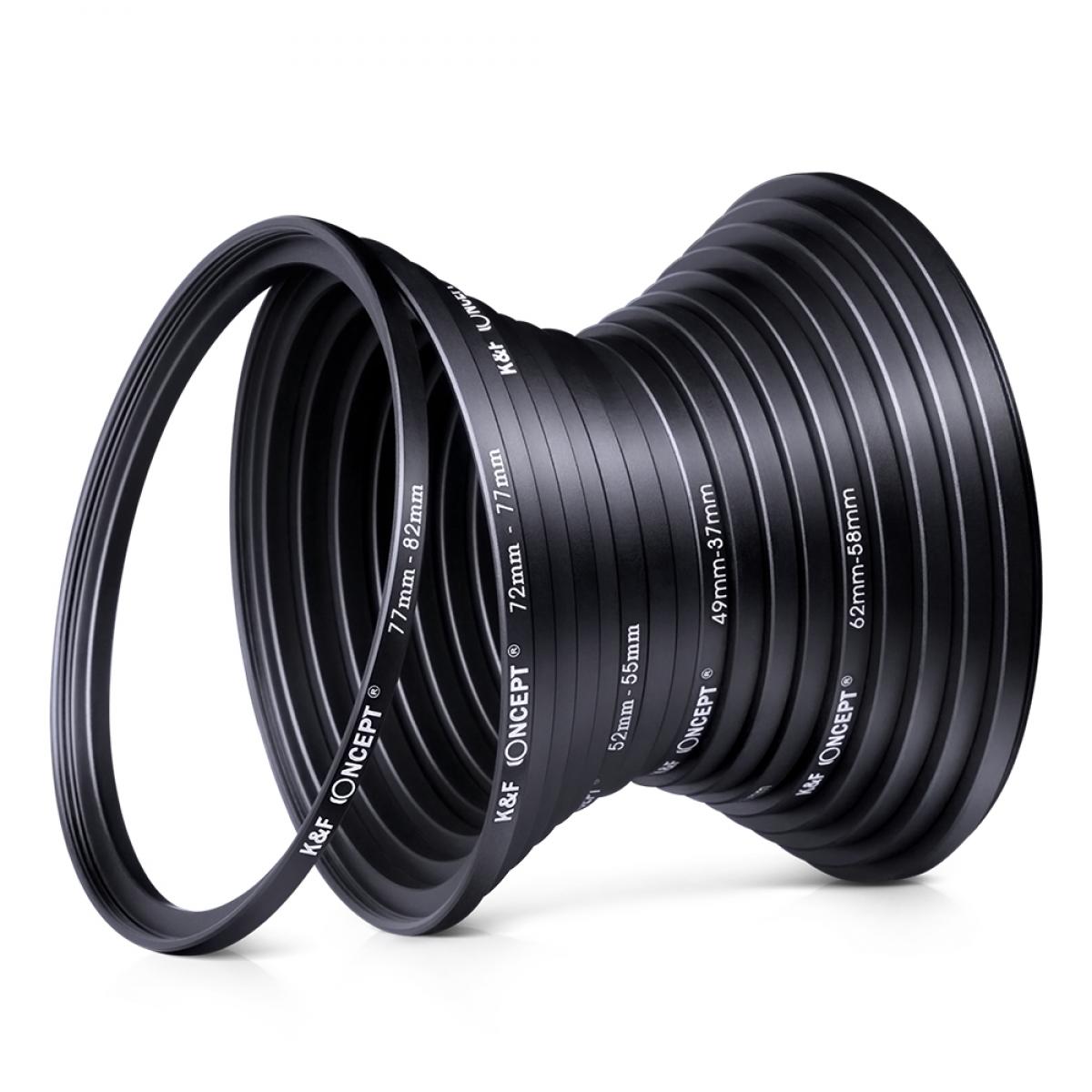18 in 1 lensfilter Step Ring Set 9st Step Up Ring 9st Step Down Ring