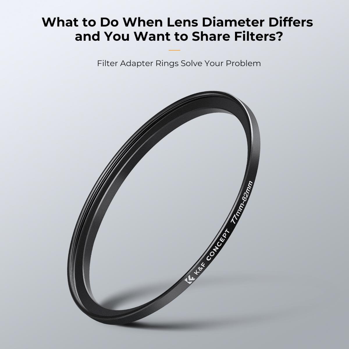 11pcs Stepping Rings Bagues d'Adaptation Filtre Adaptateur en Métal