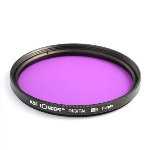 und Außengewinde lila für 52mm Objektivgewinde Kamera Farbfilter mit Innen 