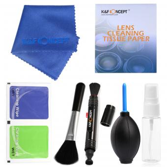 7in1 DSLR Camera Cleaning Kit (Cleaning Pen + Air Blower + Cleaning Tissue Paper + Lens Cleaning Cloth + Spray Bottle + Dry wipes + Brush)