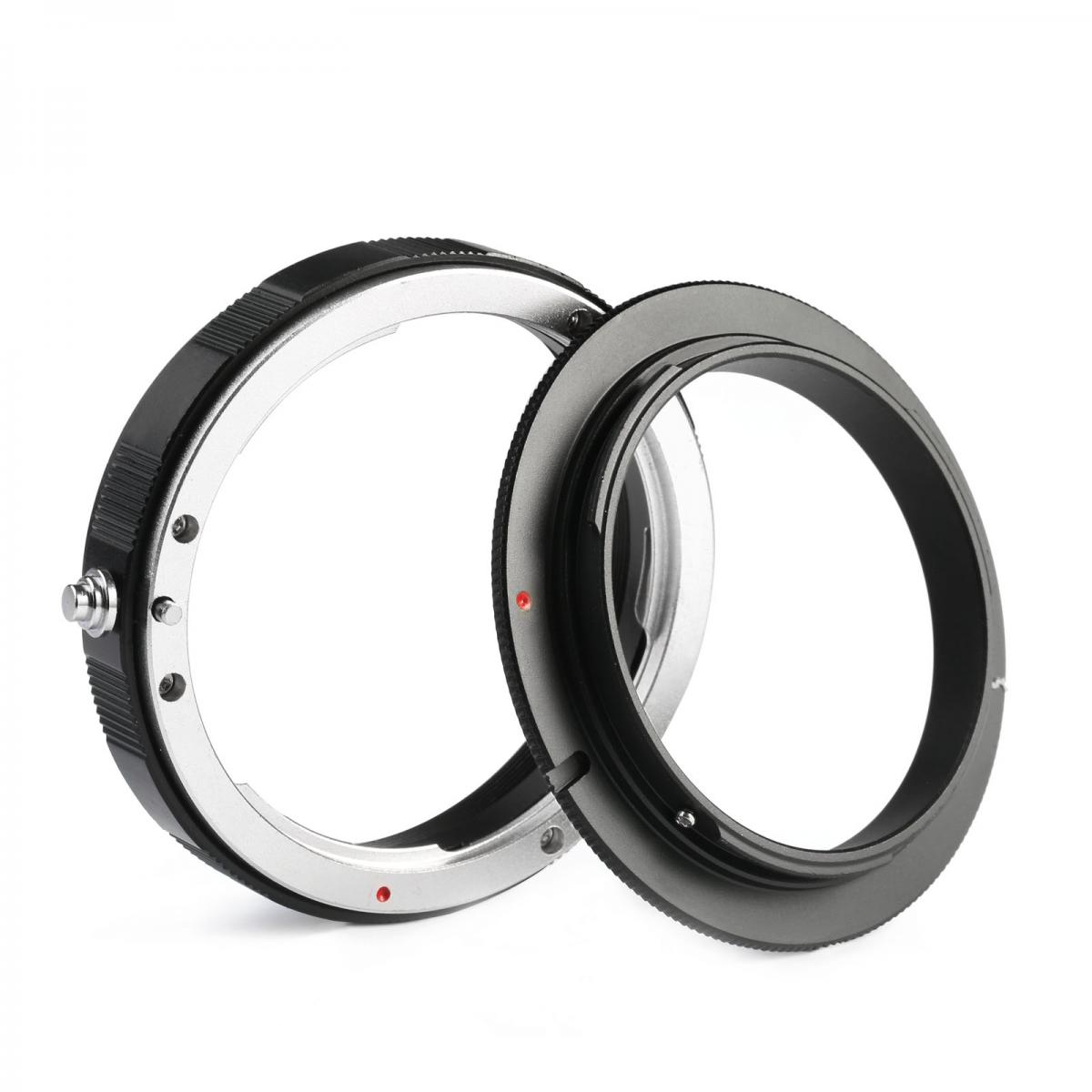 58mm Macro Reverse Adapter Ring + Lens Mount Protection Ring for Canon