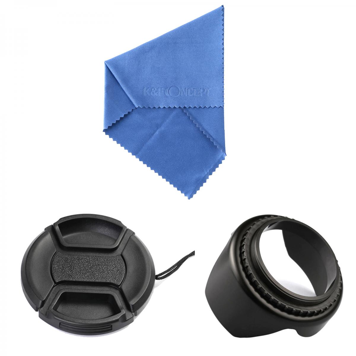 67mm linssisuodatinsarja neutraali tiheys ND2 + ND4 + ND8 asteittainen värisuodatin sininen + oranssi + harmaa linssin hupulla ja linssinsuojuksella