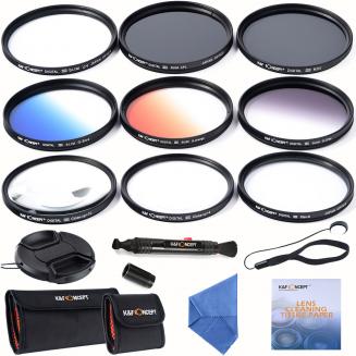 Filtros 55mm UV + CPL + ND4 + Naranja + Azul + Gris + Close-up +4+10 + Star-6