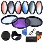 77mm Filtro Kit UV, CPL, FLD, Graduado Azul, Laranja, Cinza, Vermelho, Verde, Marrom