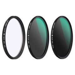 MCNN1 67mm Lens Filtres Kit ND8 ND64 CPL avec Revêtement 18 couches multi-résistantes