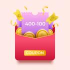 Bespaar $ 100 op bestellingen van meer dan $ 400