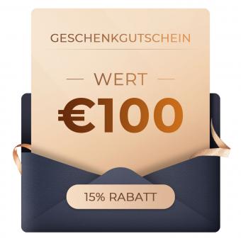 Geschenkgutschein im Wert von 100 € – kann mit beliebigen Rabatten verwendet werden