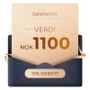 Gavekort til en verdi av NOK 1100 - kan brukes med hvilken som helst rabatt