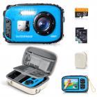 Underwater Camera for Kids 4K 48MP, 10FT/3M Waterproof, Dual Screen, for Snorkeling Swimming Kentfaith
