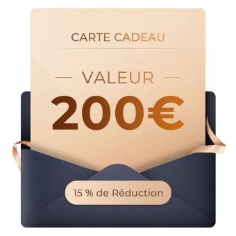 Chèque-cadeau : valeur de 200€ - peut être utilisé avec n'importe quelle réduction