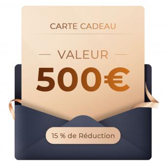 Chèque-cadeau : valeur de 500€ - peut être utilisé avec n'importe quelle réduction