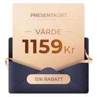 Presentkort: 1159Kr värde - kan användas med alla rabatter