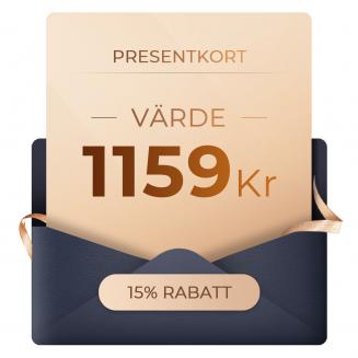 Presentkort: 1159Kr värde - kan användas med alla rabatter