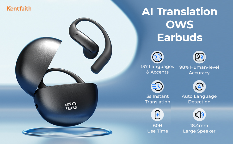 Cuffie Traduttore Simultaneo Auricolare Traduttore AI - Dispositivo Traduzione 144 Lingue In Tempo Reale Traduttore Tempo Reale Ai